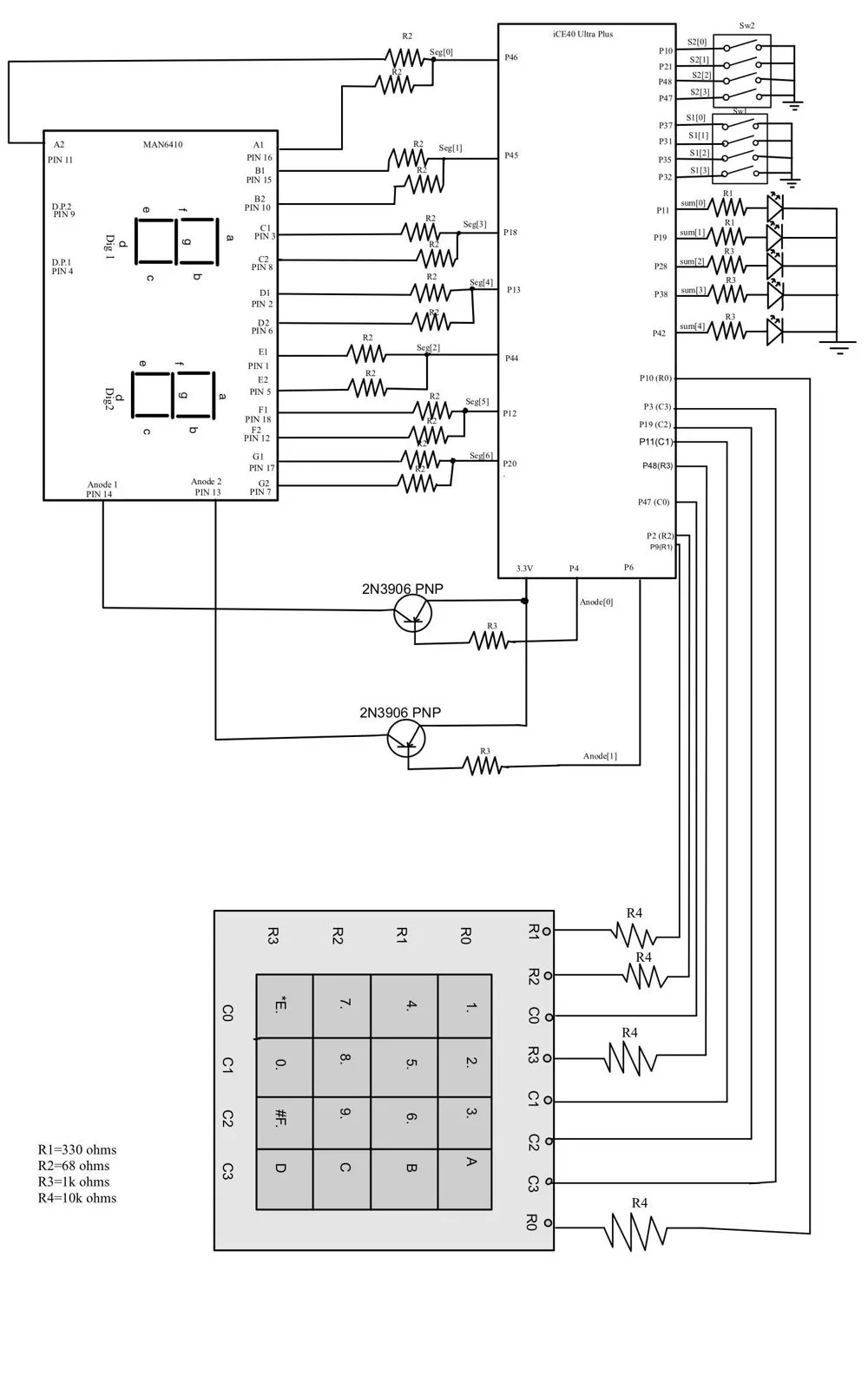 Keypad wiring schematic